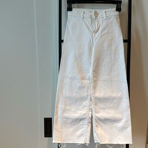 Zara Girls, white Marine jeans, cut off, size 8